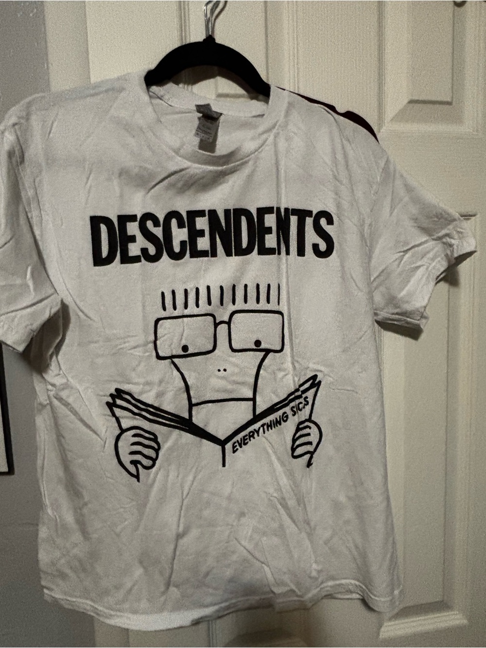 Gildan White Descendents Graphic Tee with Black Print